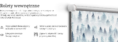 Fabric roller blind for window Forest in the fog
