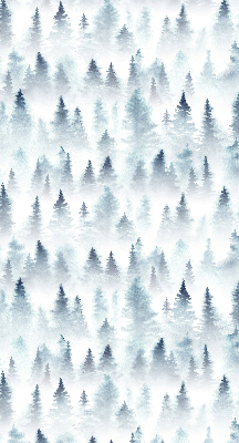 Fabric roller blind for window Forest in the fog