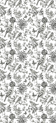 Blackout roller blind Drawn birds and plants