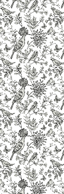 Blackout roller blind Drawn birds and plants