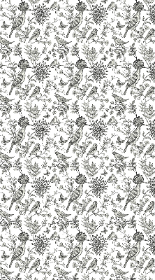 Blackout roller blind Drawn birds and plants