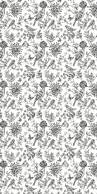 Blackout roller blind Drawn birds and plants