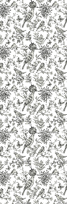 Blackout roller blind Drawn birds and plants