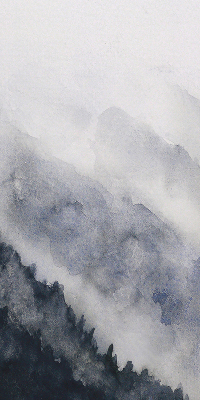 Blackout roller blind for window Misty mountains