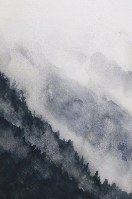 Blackout roller blind for window Misty mountains