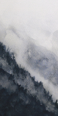 Blackout roller blind for window Misty mountains