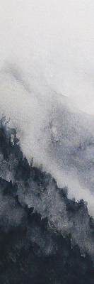 Blackout roller blind for window Misty mountains