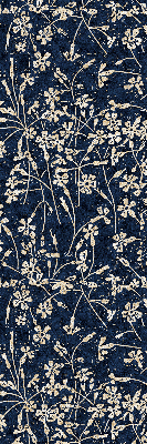 Fabric roller blind for window Flowers