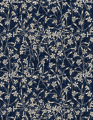 Fabric roller blind for window Flowers