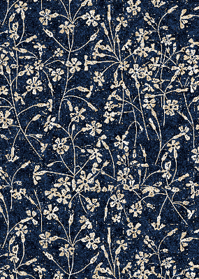 Fabric roller blind for window Flowers