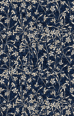 Fabric roller blind for window Flowers