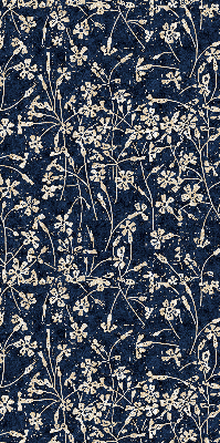 Fabric roller blind for window Flowers