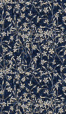 Fabric roller blind for window Flowers