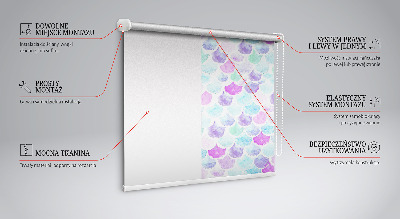 Blackout roller blind Colorful scales