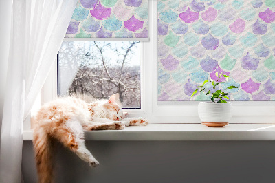 Blackout roller blind Colorful scales