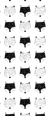 Blackout roller blind for window Drawn fox heads