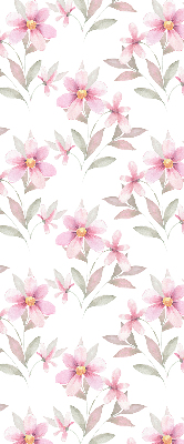 Blackout roller blind Pink flowers