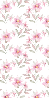 Blackout roller blind Pink flowers