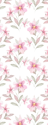 Blackout roller blind Pink flowers