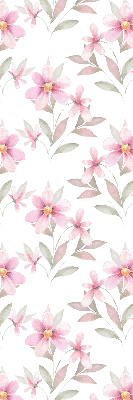 Blackout roller blind Pink flowers