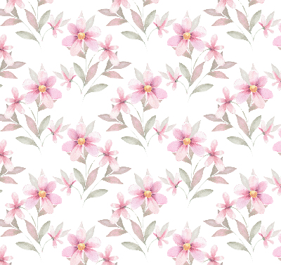 Blackout roller blind Pink flowers