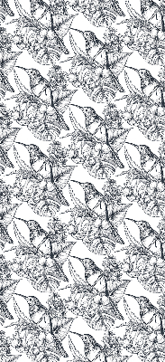 Blackout roller blind for window Drawn flowers