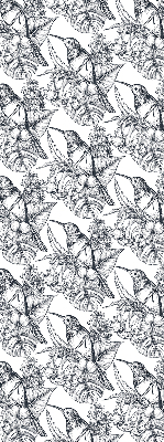 Blackout roller blind for window Drawn flowers