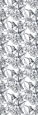 Blackout roller blind for window Drawn flowers