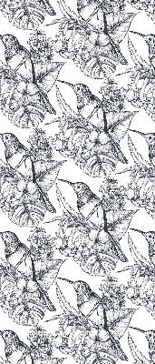 Blackout roller blind for window Drawn flowers