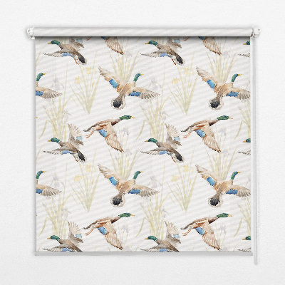 Blackout roller blind Flying ducks