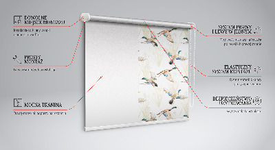 Blackout roller blind Flying ducks