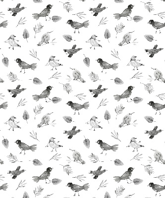 Blackout roller blind for window Drawn birds and leaves