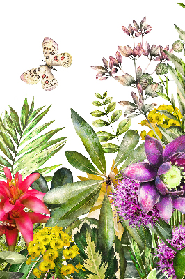 Fabric roller blind for window Flowers