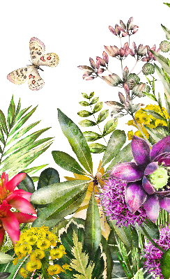Fabric roller blind for window Flowers