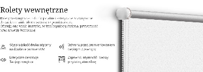 Fabric roller blind for window Flowers