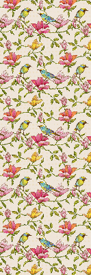 Blackout roller blind for window Birds on flowers
