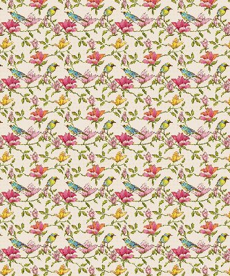Blackout roller blind for window Birds on flowers