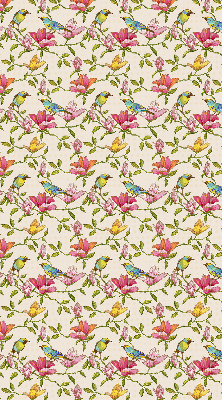 Blackout roller blind for window Birds on flowers