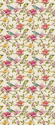 Blackout roller blind for window Birds on flowers