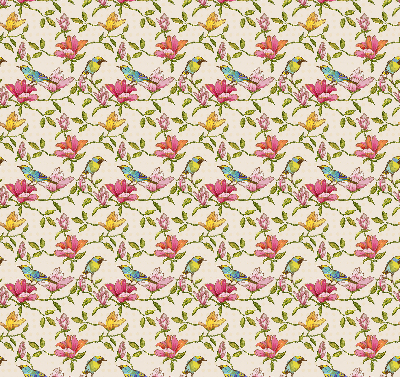 Blackout roller blind for window Birds on flowers