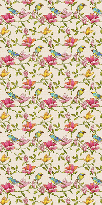 Blackout roller blind for window Birds on flowers
