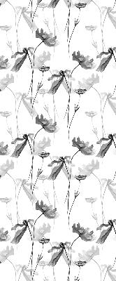 Blackout roller blind Drawn flowers
