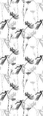 Blackout roller blind Drawn flowers