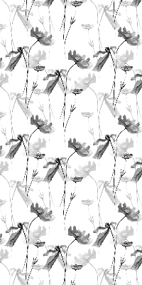 Blackout roller blind Drawn flowers