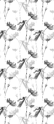 Blackout roller blind Drawn flowers