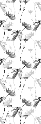 Blackout roller blind Drawn flowers