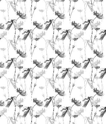 Blackout roller blind Drawn flowers