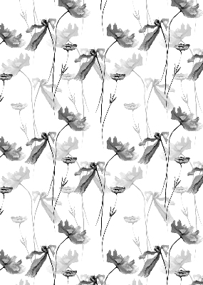 Blackout roller blind Drawn flowers
