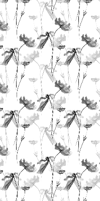Blackout roller blind Drawn flowers