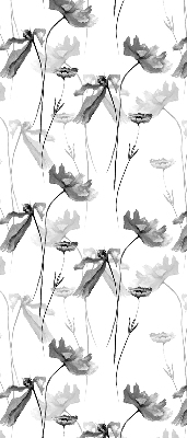 Blackout roller blind Drawn flowers